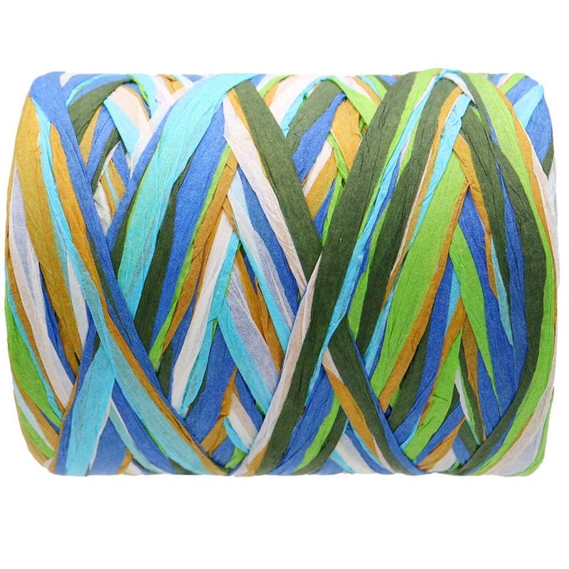 G2PLUS Colored 262 Feet Raffia Paper Ribbon,6 Colored Packing Paper String Perfect for Gift Wrapping and DIY Decoration (White) - Image 4